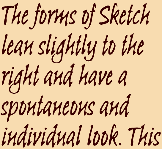 Linotype Sketch font sample