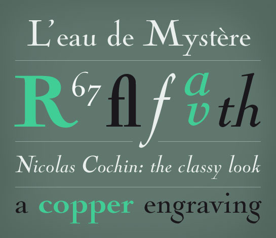 Nicolas Cochin font sample