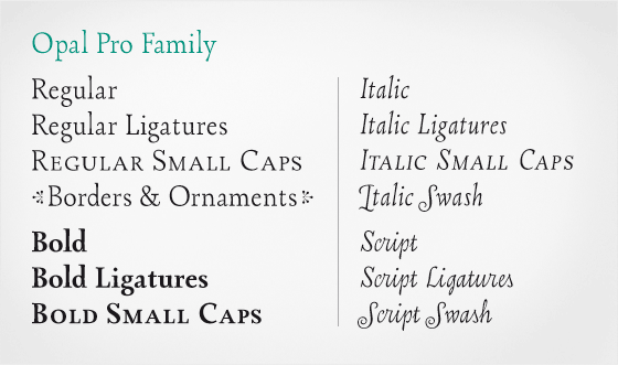 Opal font family
