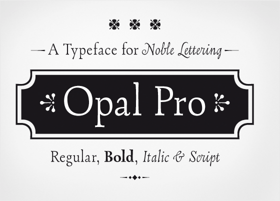 Opal font sample