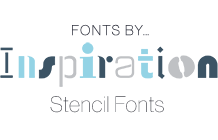 Stencil fonts