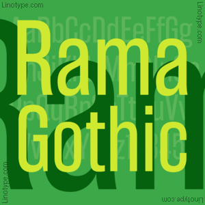 Vástago Marco de referencia diferencia Rama Gothic Familia tipográfica | Linotype.com