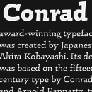 Conrad® font family