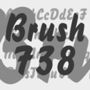 Brush 738 famille de polices