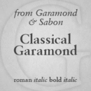 Classical Garamond font family