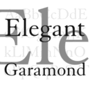 Elegant Garamond font family