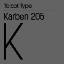 Karben 205 Familia tipográfica