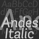 Andes Italic famille de polices