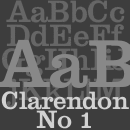 Clarendon No 1 font family
