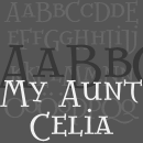 My Aunt Celia Schriftfamilie
