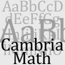 Cambria Math font family