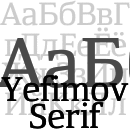 Yefimov Serif font family