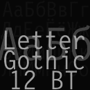 Letter Gothic 12 Pitch font family