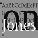 Jones font family