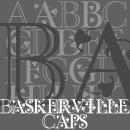 Baskerville Caps Schriftfamilie