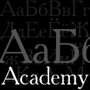 Academy font family