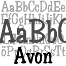 Avon™ font family