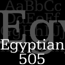 Egyptian 505 famille de polices