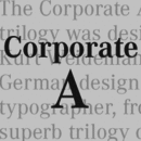 Corporate A™ font family
