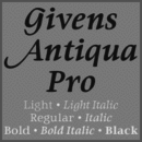Givens Antiqua™ Familia tipográfica
