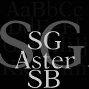 SG Aster SB Schriftfamilie