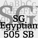 SG Egyptian 505 SB™ Schriftfamilie