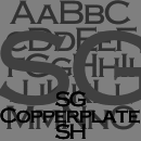 SG Copperplate SH Schriftfamilie