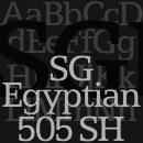 SG Egyptian™ 505 SH font family