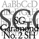 SG Garamond No. 2 SH famille de polices