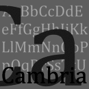 Cambria® font family