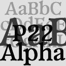 P22 Alpha font family