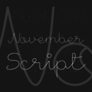 November Script font family