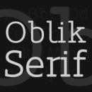 Oblik Serif font family