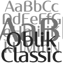 Oblik Classic font family