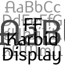 FF Karbid® Display Schriftfamilie