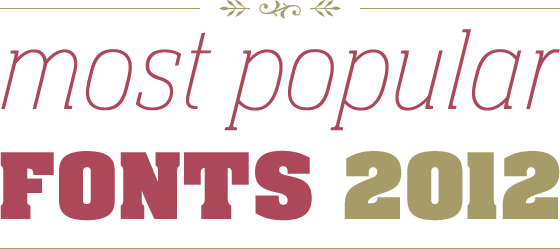 Most popular fonts 2012
